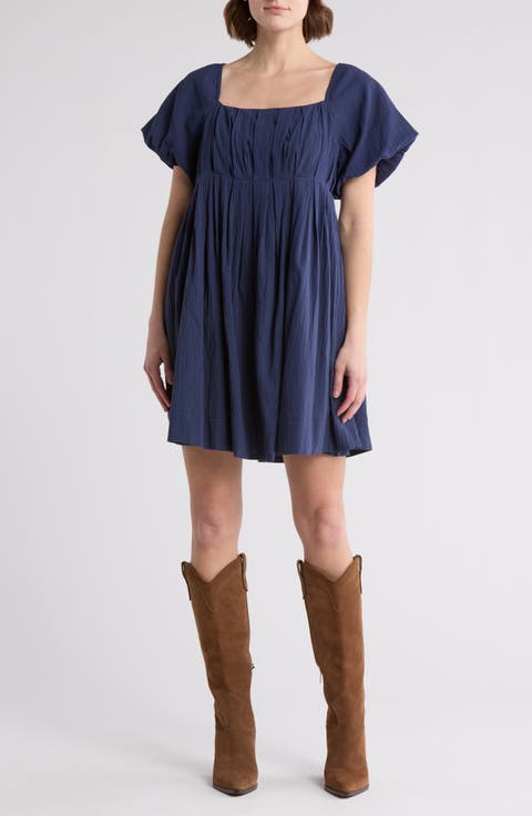 Puff Sleeve Babydoll Dress