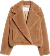 Max Mara Gardone Teddy Bear Icon Crop Jacket | Nordstrom
