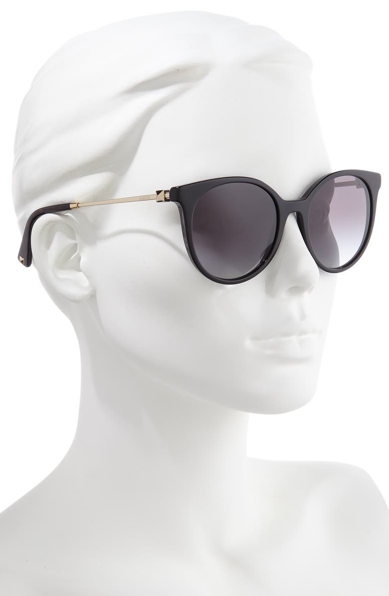 Valentino Rockstud 53mm Gradient Cat Eye Sunglasses, Alternate, color,