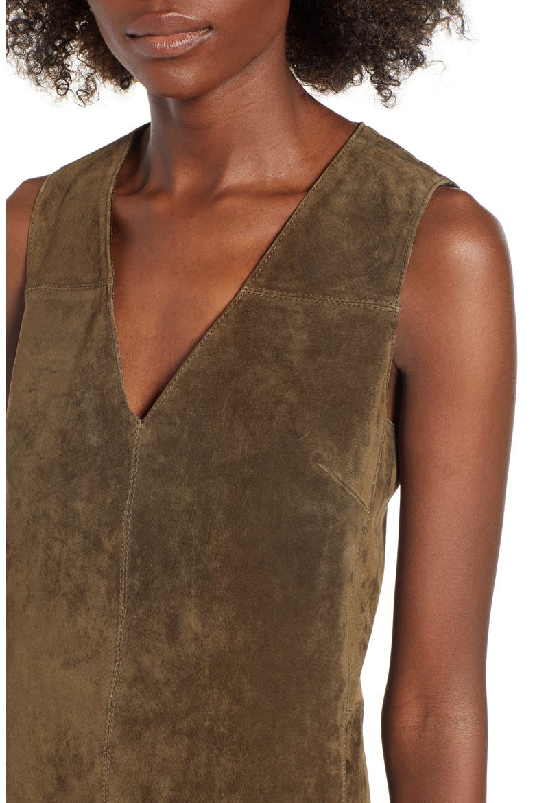 Suede Shift Dress, Alternate, color, BANK ROLL
