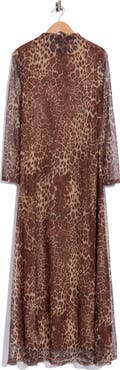 AREA STARS Leopard Jersey Dress