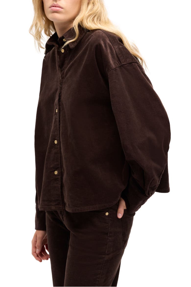 Nina Corduroy Shirt, Alternate, color, CORDUROY COFFEE
