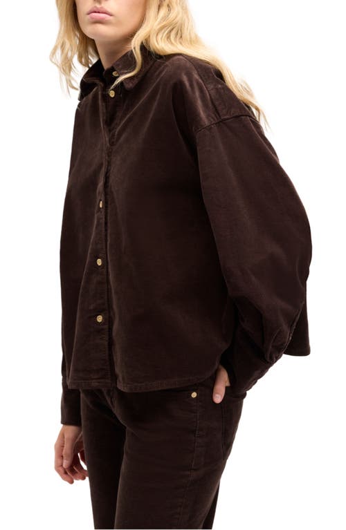 7 For All Mankind Nina Corduroy Shirt In Brown