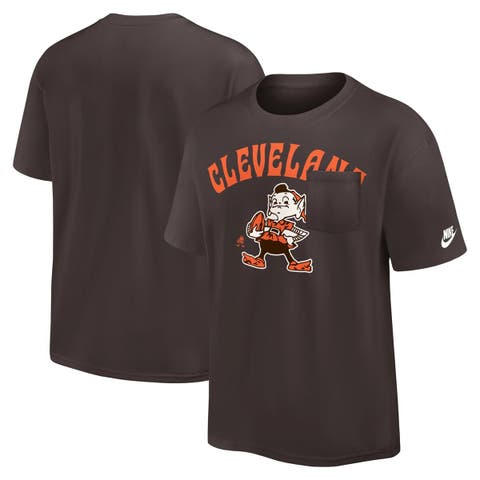 Men's Nike Brown Cleveland Browns Rewind Heavy Max90 Pocket T-Shirt