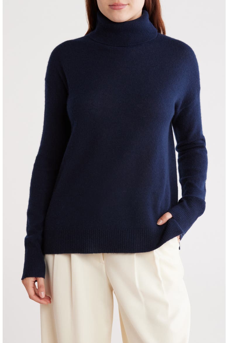 Cashmere Turtleneck Sweater, Main, color, NAVY NIGHT