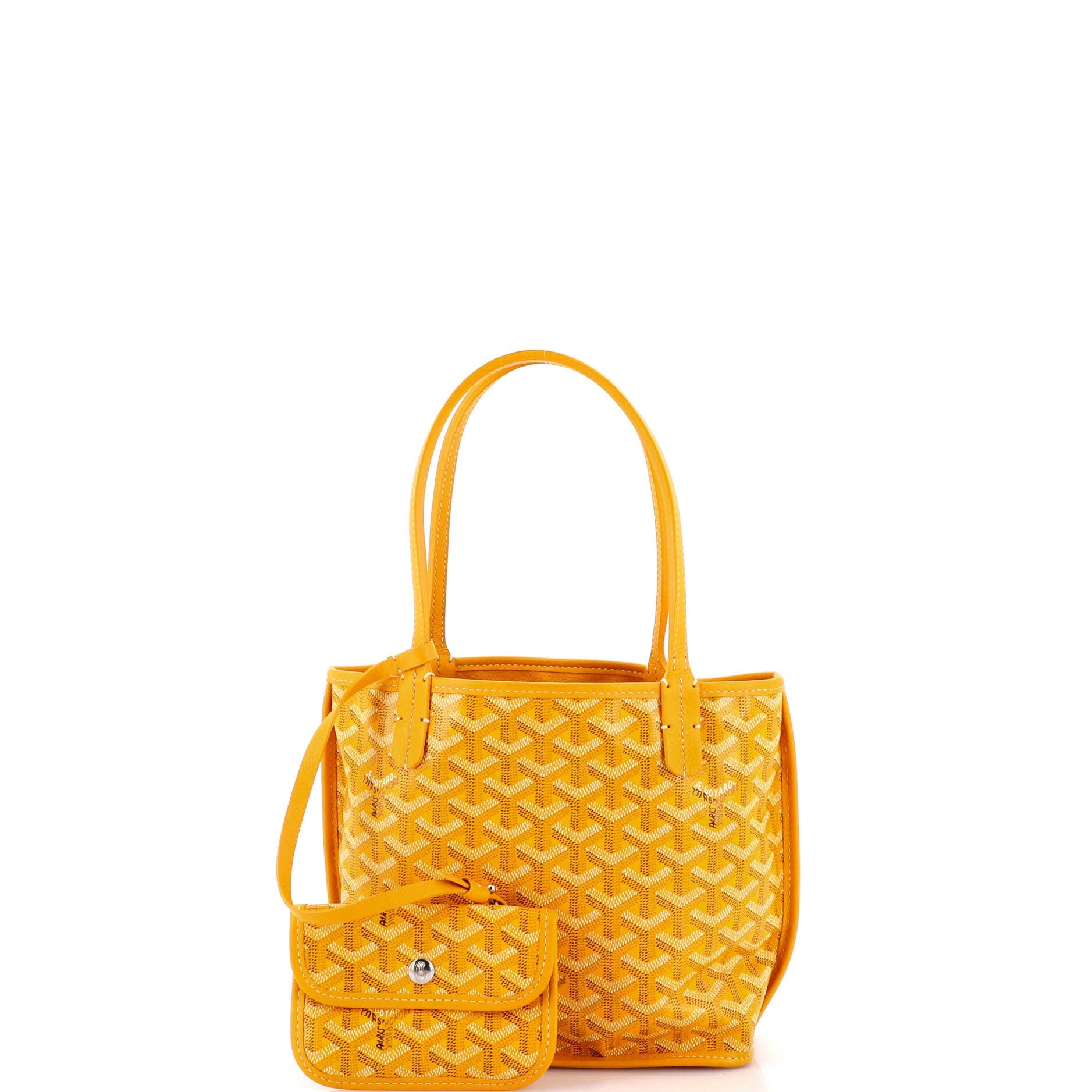 Pre-Owned Goyard Anjou Reversible Tote Coated Canvas Mini, Alternate, color, Orange