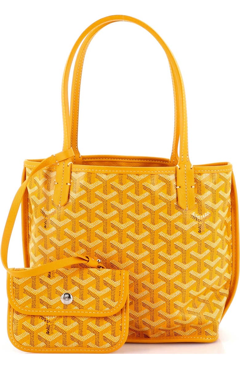 Pre-Owned Goyard Anjou Reversible Tote Coated Canvas Mini, Alternate, color, Orange
