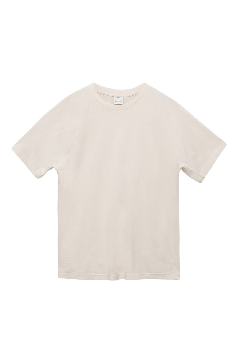 Relaxed Fit Cotton & Linen T-Shirt, Alternate, color, ECRU