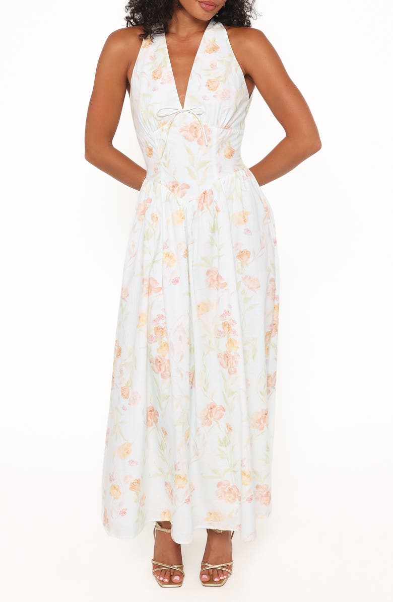 Petal & Pup Myra Print Sleeveless Maxi Dress, Main, color, Light Mint