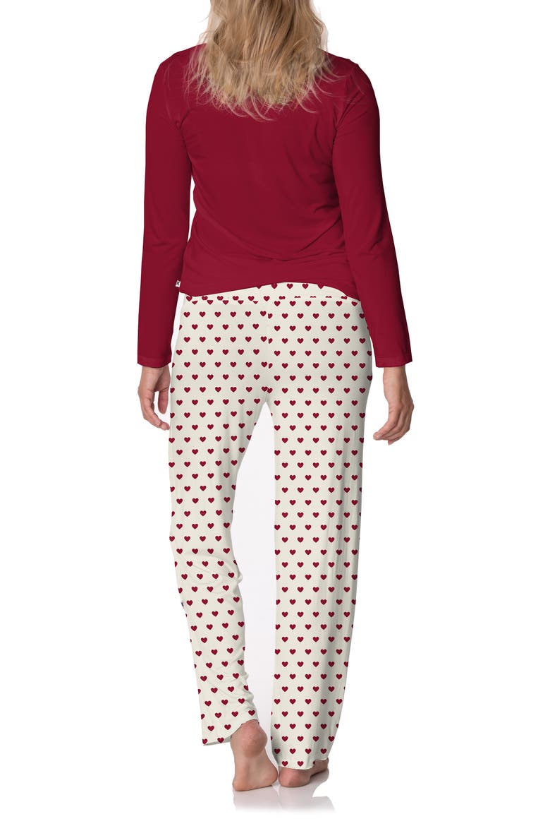 Loosey Goosey Pajamas, Alternate, color, NATURAL HEARTS