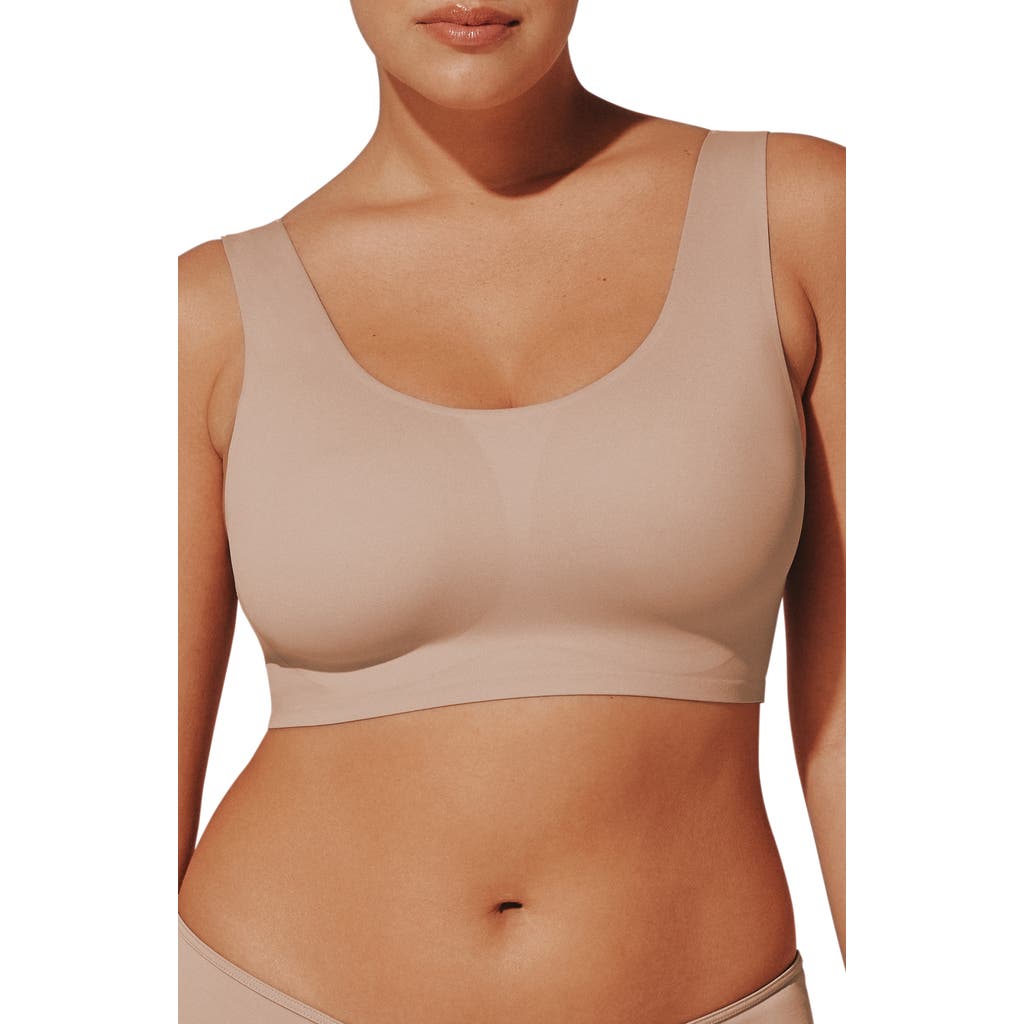 Thirdlove Smoothing Scoop Wireless Bralette In Brown