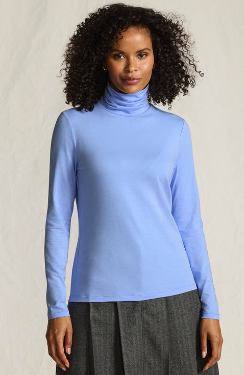 Lightweight Jersey Long Sleeve Turtleneck
