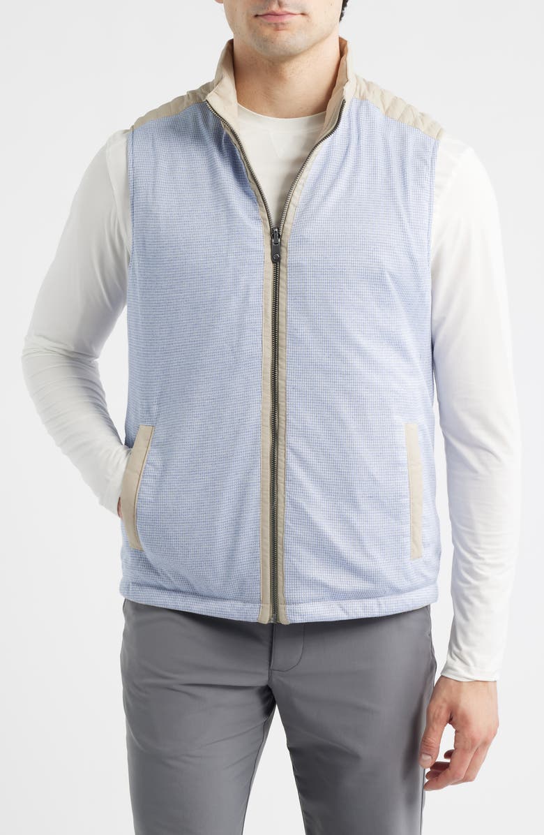 Johnston & Murphy Kenner Reversible Vest, Alternate, color, Taupe / Light Blue