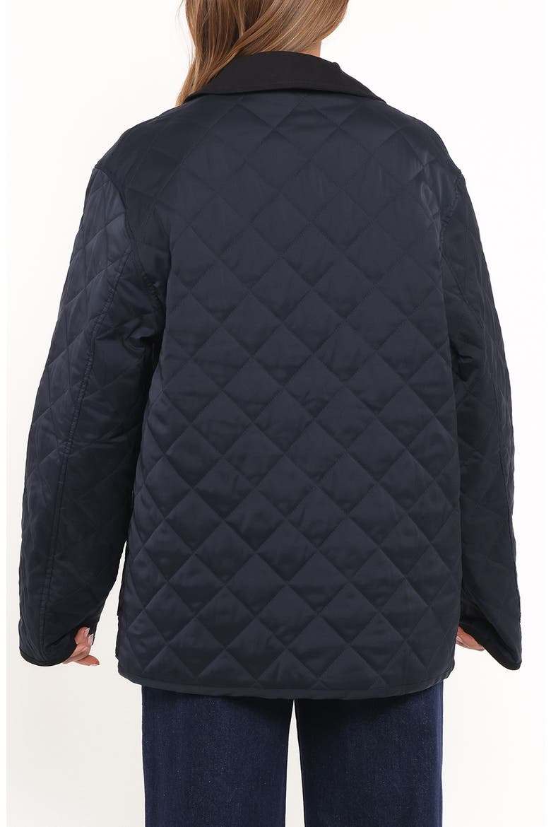 Lynly Quilted Barn Jacket, Alternate, color, NAVY