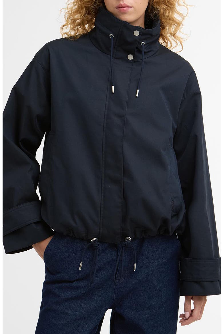 Bronwyn Showerproof Rain Jacket, Main, color, DARK NAVY/ DRESS NAVY TARTAN
