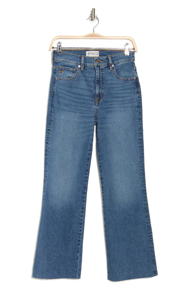 ÉTICA Anya High Waist Crop Modern Flare Leg Jeans, Alternate, color, Northport