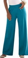 Roaman's Plus Size Pull On Wide Leg Soft Knit Pant