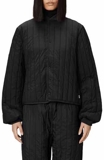 Rains Banja Water Resistant Channel Quilted Bomber Jacket