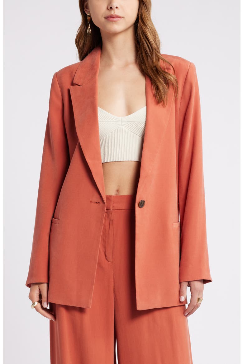 Relaxed Fit Blazer, Main, color, RUST REDWOOD