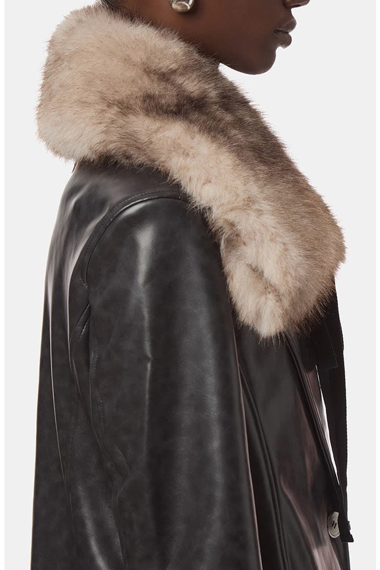 Eliza Faux Fur Collar, Alternate, color, GREY MINK