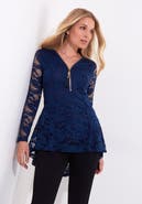 Joe Browns V-Neck Zip Lace Tunic