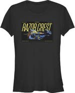 Star Wars: The Mandalorian and Grogu Junior's Star Wars The Mandalorian and Grogu Bounty Hunter Razor Crest  Graphic T-Shirt