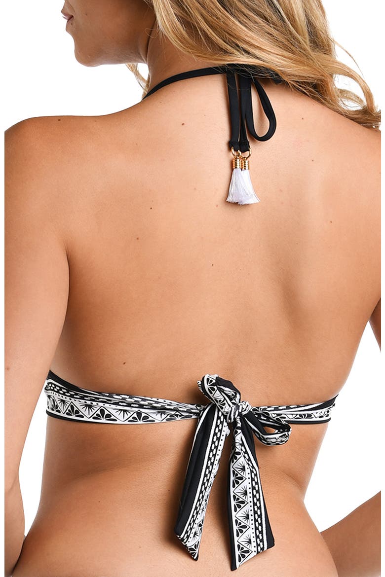 Halter Bikini Top, Alternate, color, BLACK