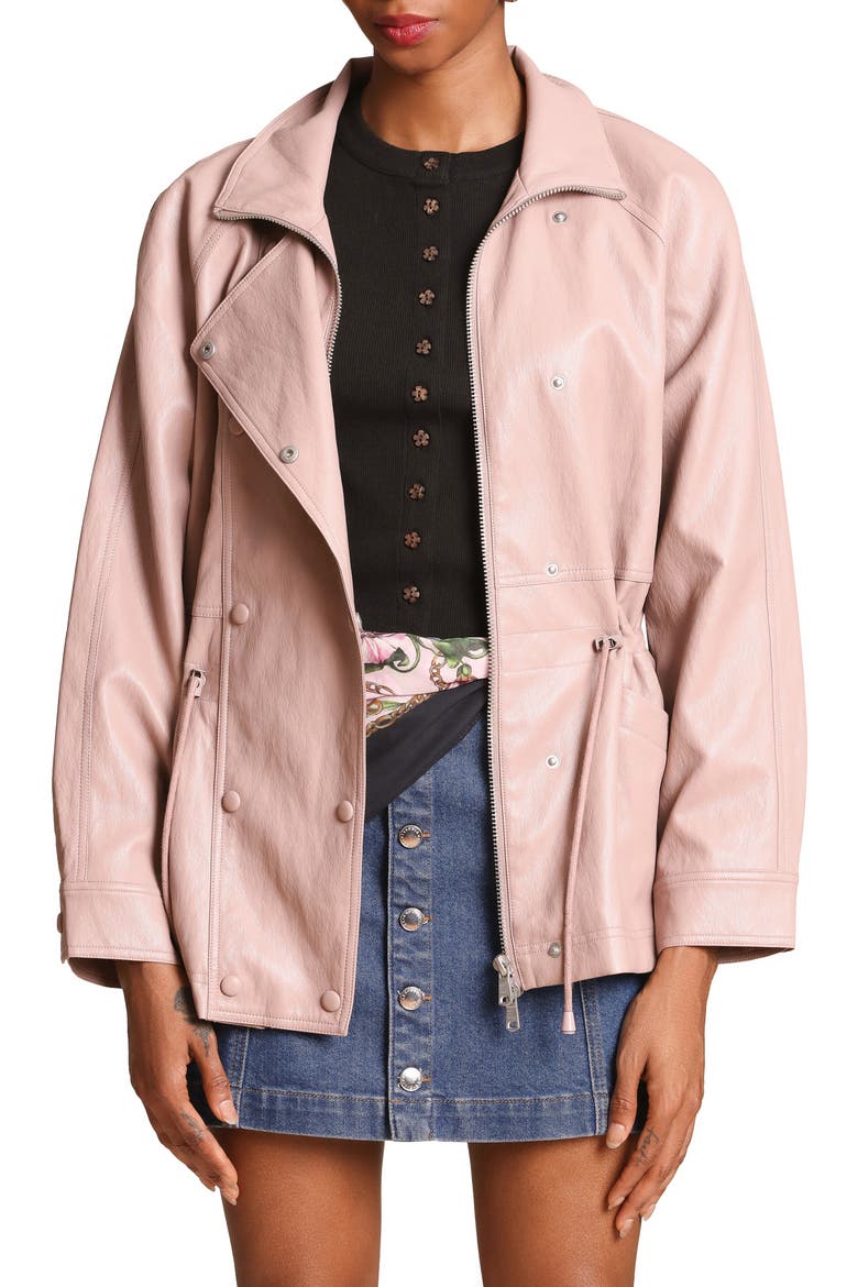 Faux-Ever Leather™ Anorak, Main, color, DESERT ROSE