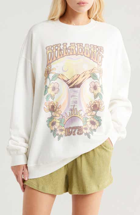 Billabong Oversize Ride in Crew Fleece Sweatshirt