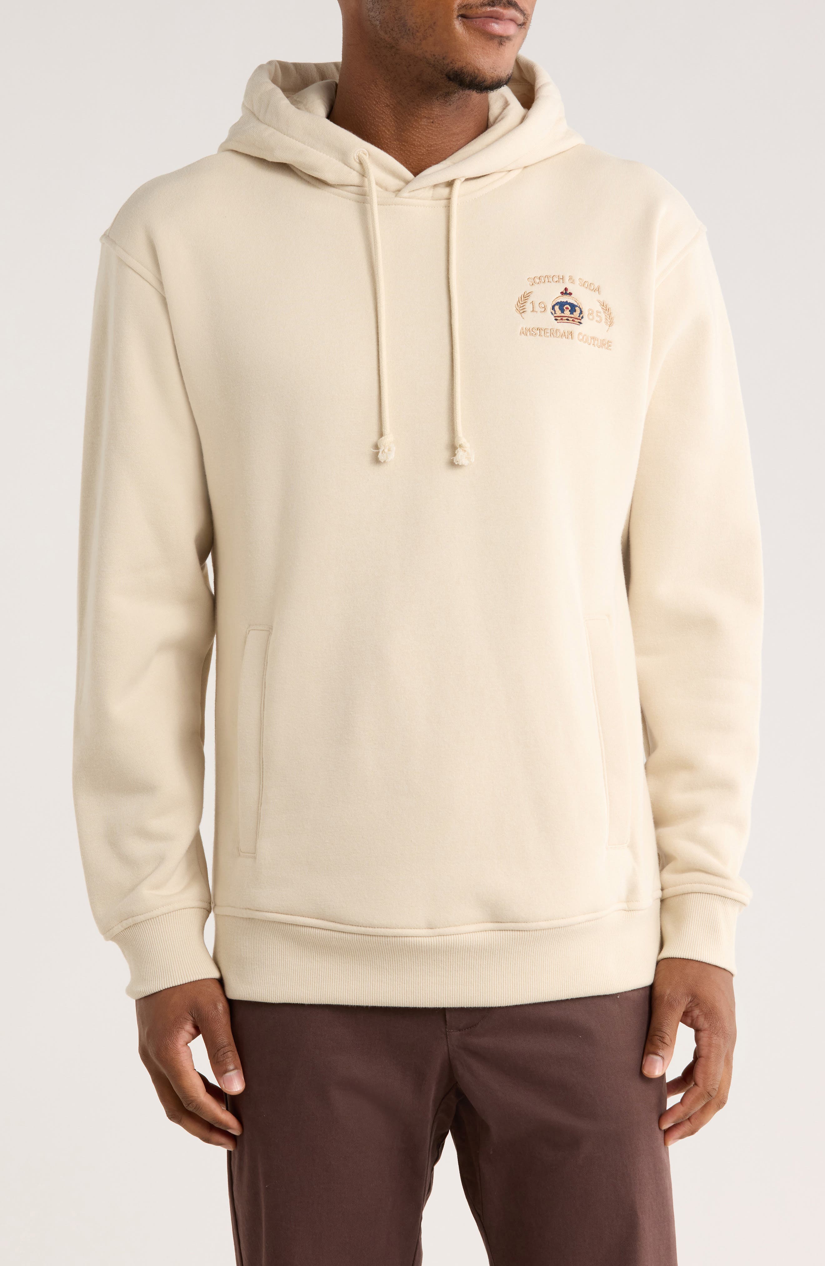 Scotch & Soda Logo Fleece Hoodie