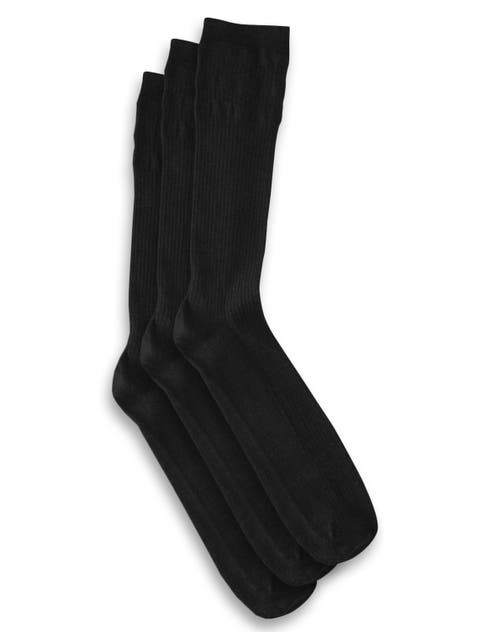3-pk Non-Elastic Crew Socks