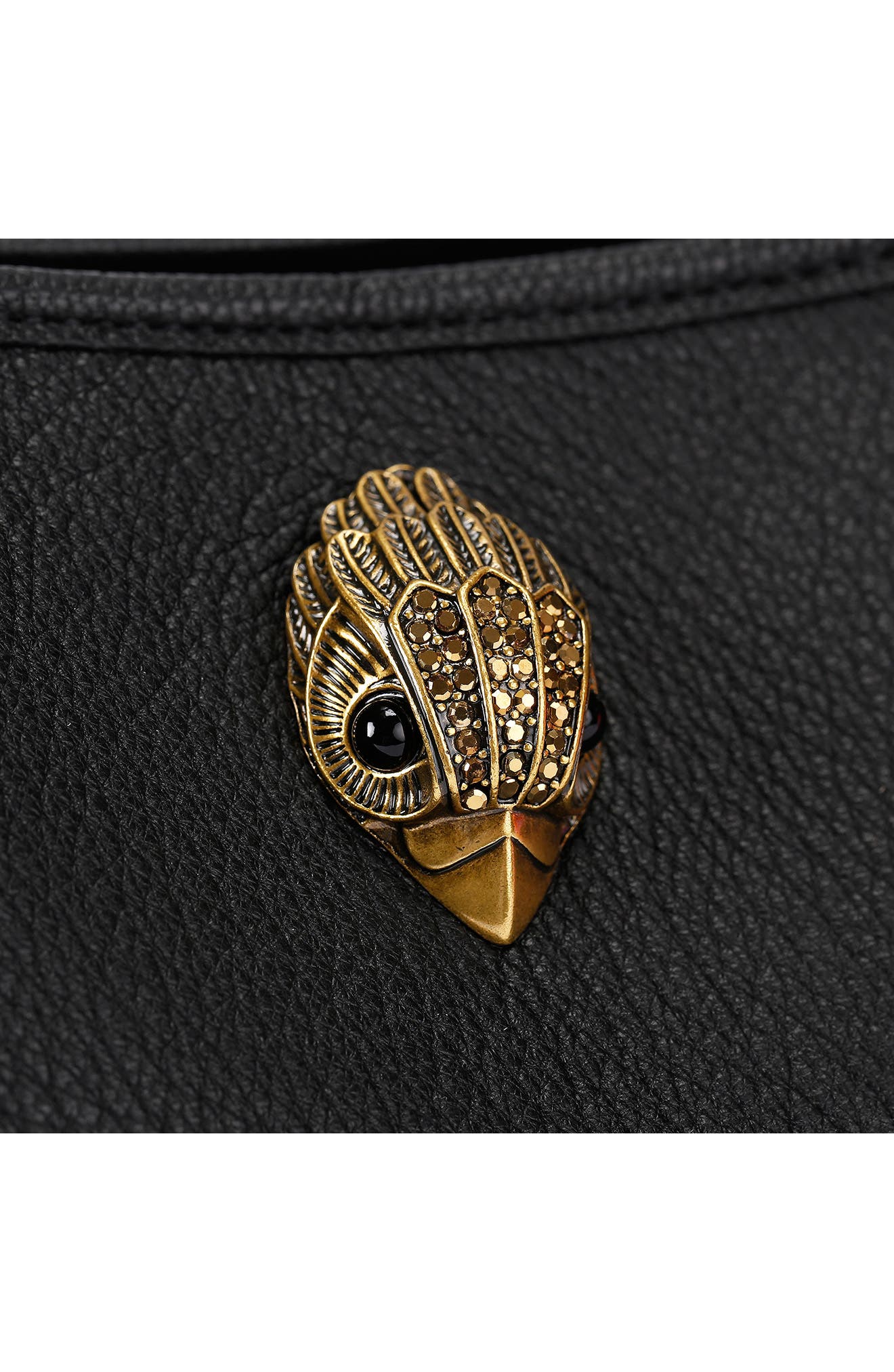 Kurt Geiger London Kurt Leather Shoulder Bag, Alternate, color, Black