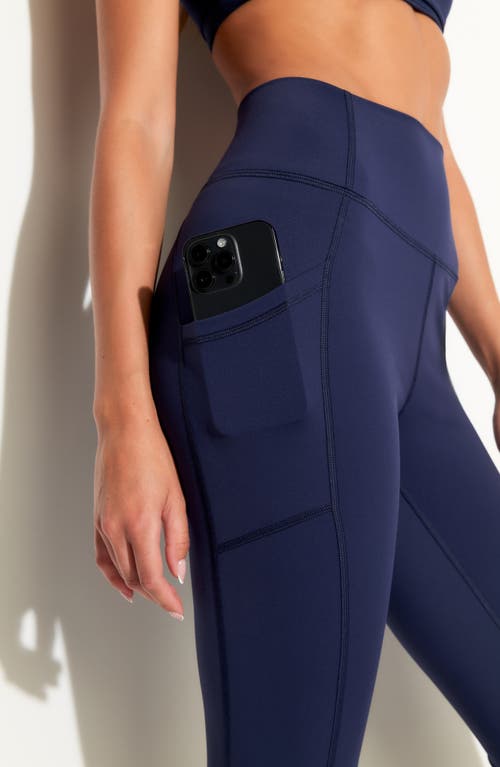 Spiritual Gangster Ada High Waist Dream Tech Jersey Leggings In Indigo