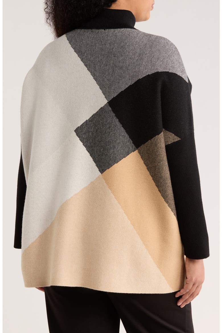 Jacquard Turtleneck Sweater, Alternate, color, CAFE AU LAIT MULTI