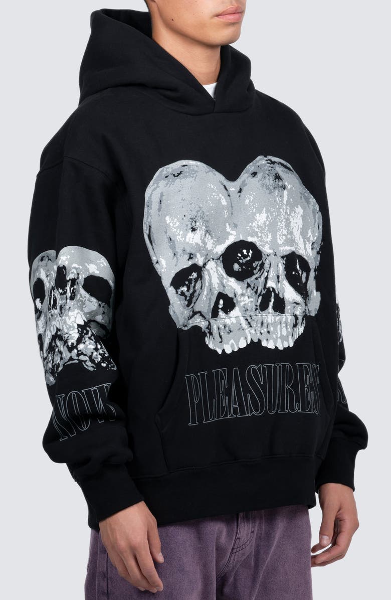 PLEASURES Double Skull Graphic Hoodie, Alternate, color, 