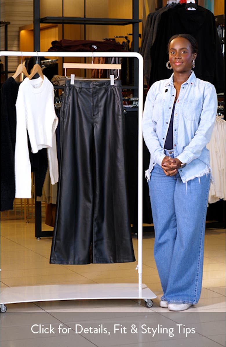 Lana High Waist Wide Leg Faux Leather Pants, sales video thumbnail