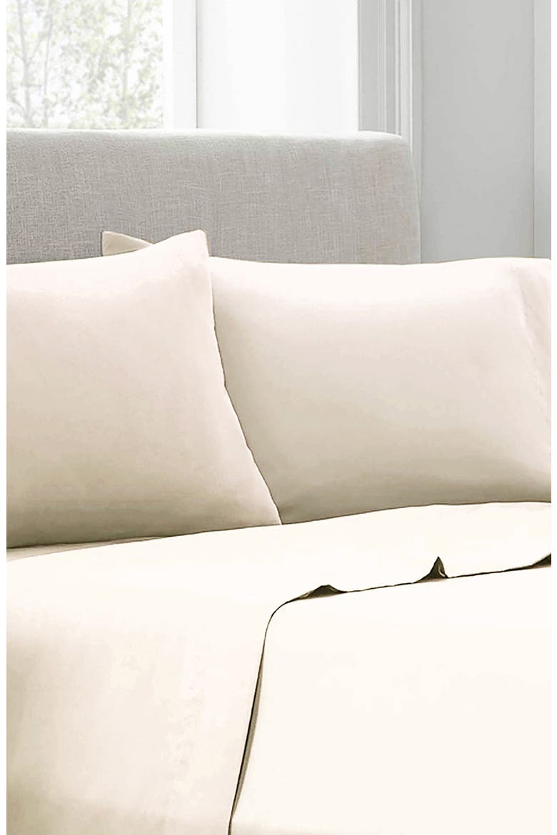 400 Thread Count Luxury Solid Sateen King Pillowcase - Set of 2, Main, color, ECRU