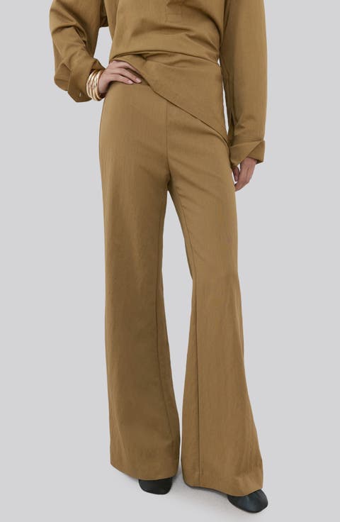 Flat Front Straight Leg Pants