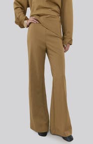 MANGO Flat Front Straight Leg Pants