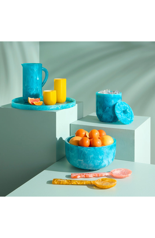 Jonathan Adler Mustique Ripple Salad Serving Set In Pink