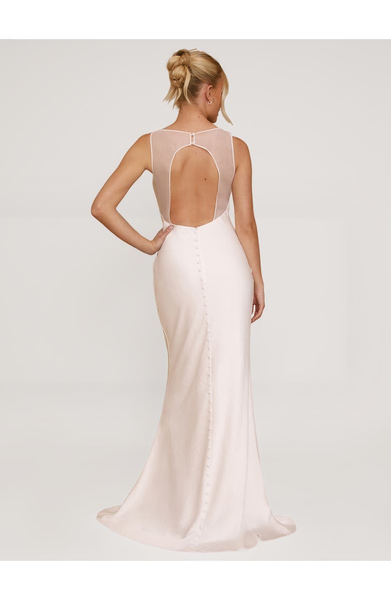 Six Stories Clarise Organza Open Back Maxi Dress, Alternate, color,