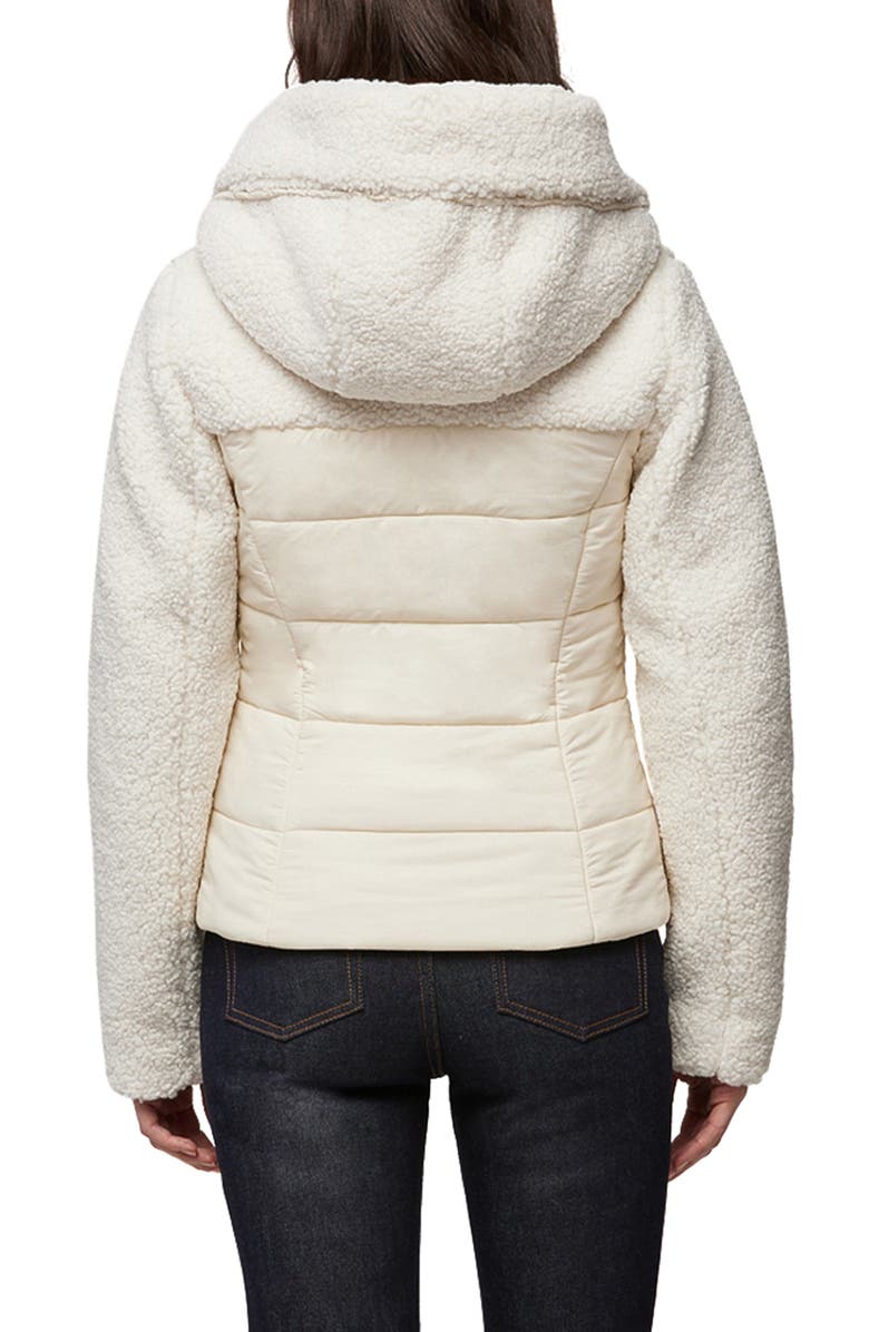 Soia & Kyo Liliane Mixed Media Faux Shearling Jacket, Alternate, color, 