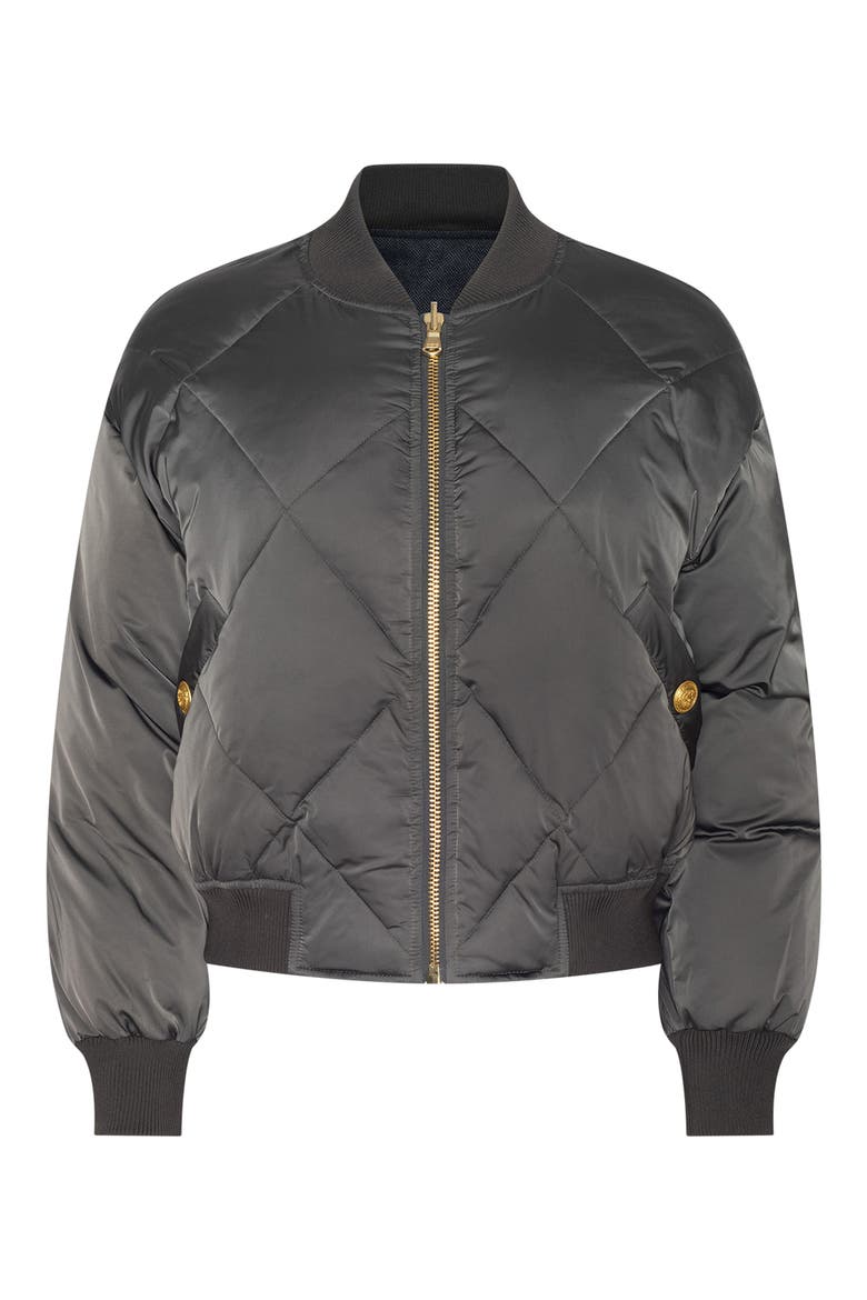 Violeta Reversible Bomber Jacket, Alternate, color, GRY OLIVE/CHARCOAL HERRINGBONE