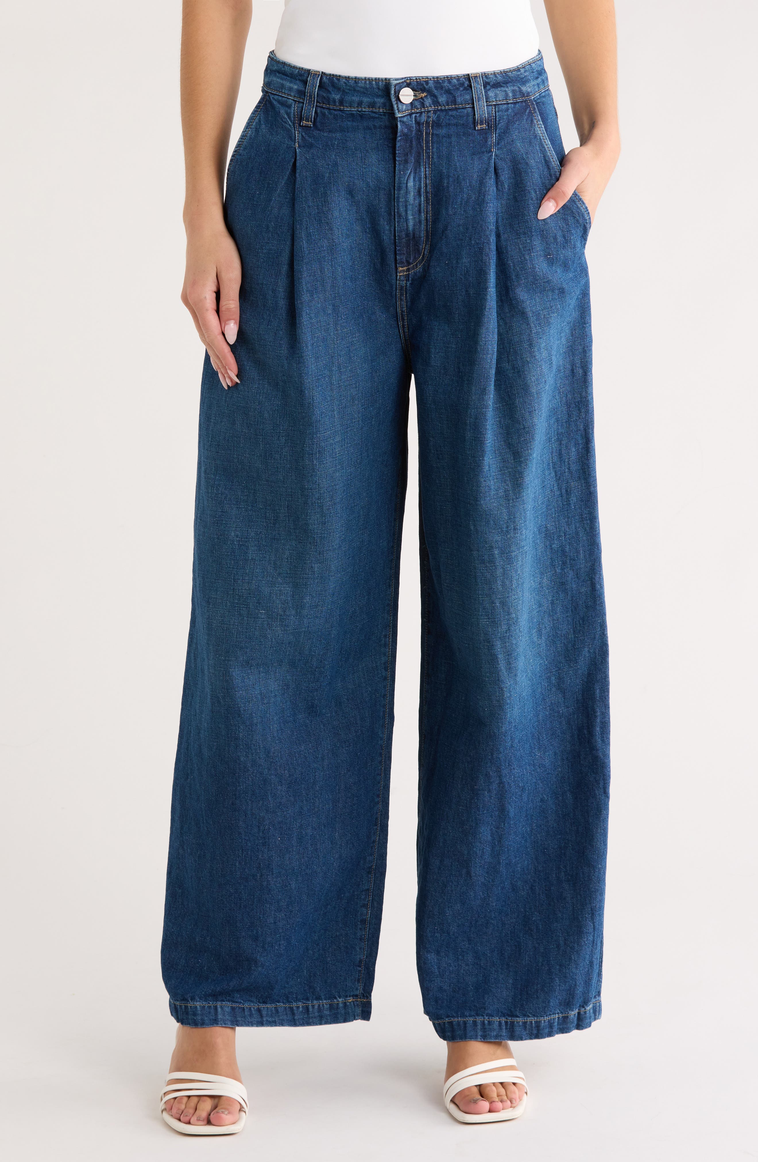 TWP Greene St. Wide Leg Linen Blend Pants
