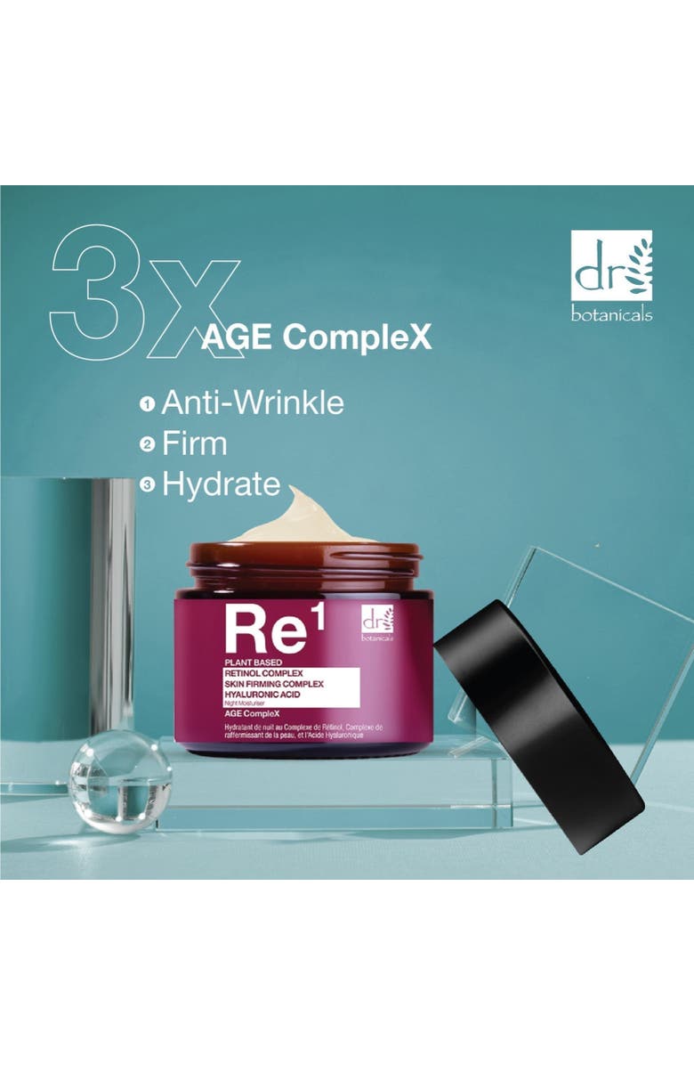 DR BOTANICALS Retinol Complex 1%, Skin Firming Complex 1% 
Hyaluronic Acid 1% Night Moisturiser 60ml, Alternate, color, 