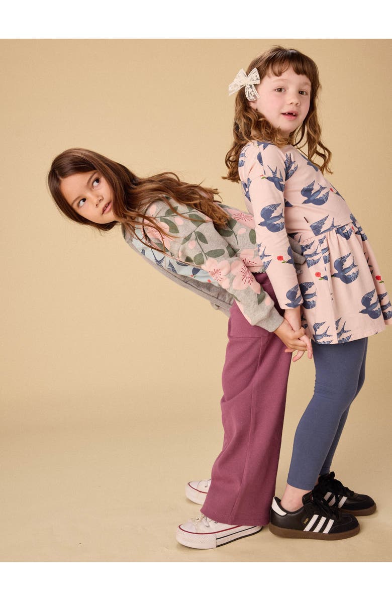 Tea Collection Printed Pocket Play Dress, Alternate, color, Magpies & Flowers