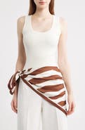 Lele Sadoughi Zebra Scarf