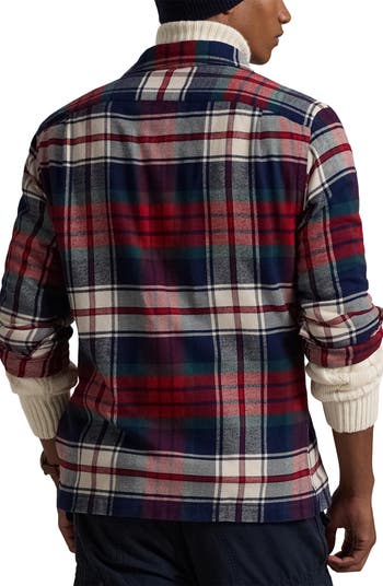 Polo Ralph Lauren Classic Fit Rip & Repair Plaid Long Sleeve
