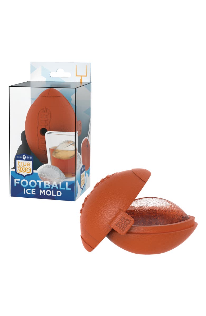 TrueZoo Football Silicone Ice Mold, Main, color, Brown