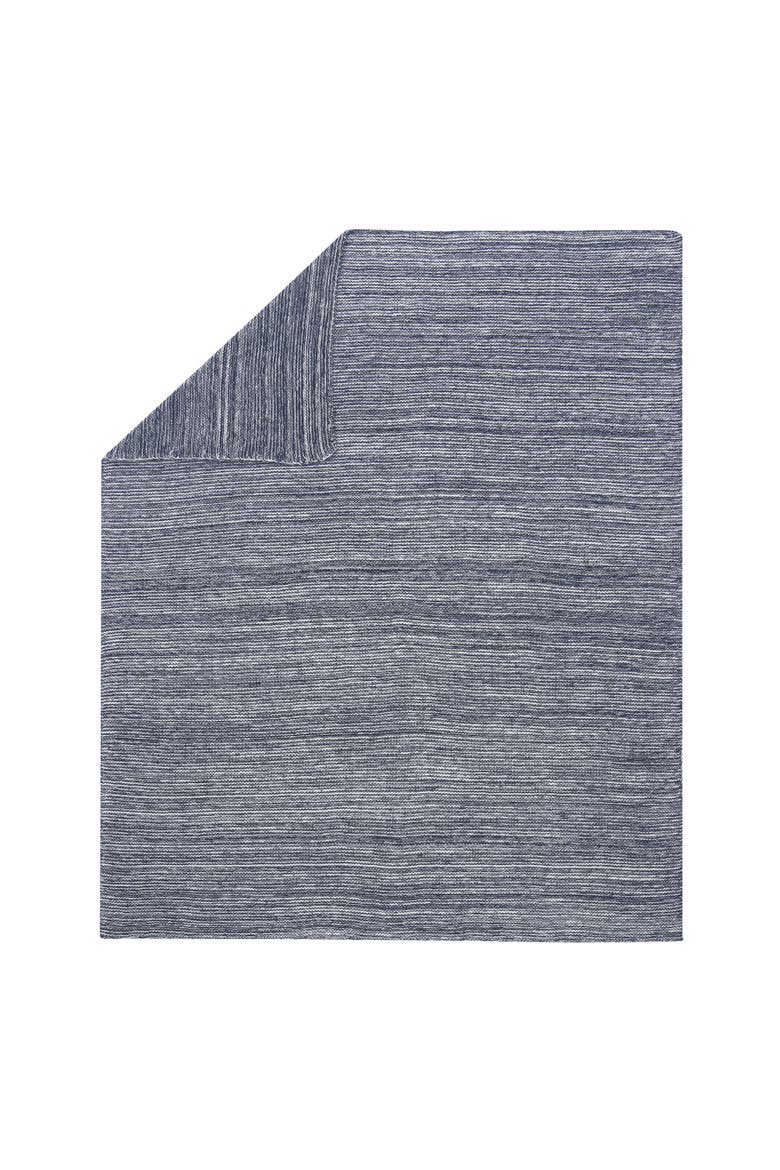Signature 100% Cotton Marl Textured Knit Baby Blanket, Alternate, color, Navy